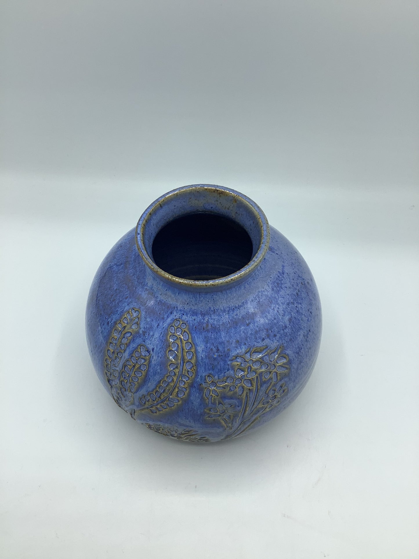 Vase with Botanical Carving