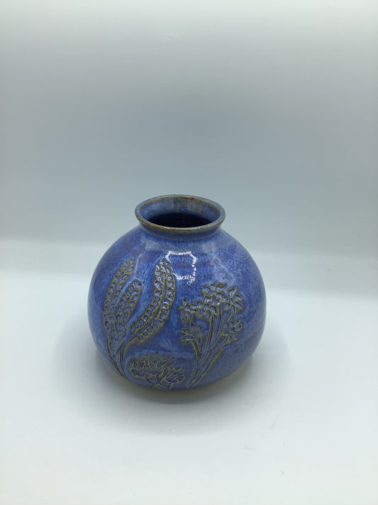 Vase with Botanical Carving