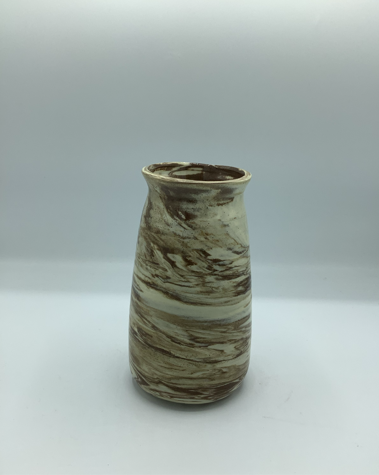 Red & White Swirl Vase