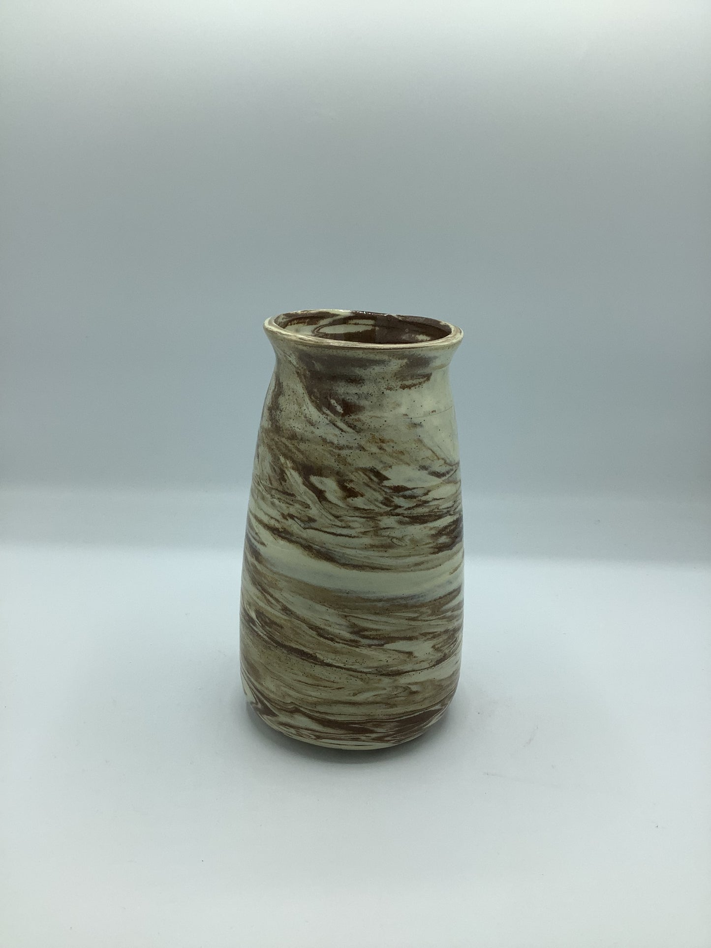 Red & White Swirl Vase