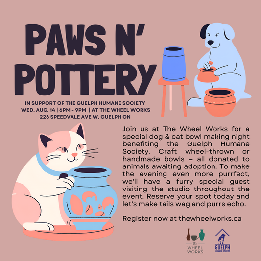 August 14 - Paws N' Pottery - Public Workshop